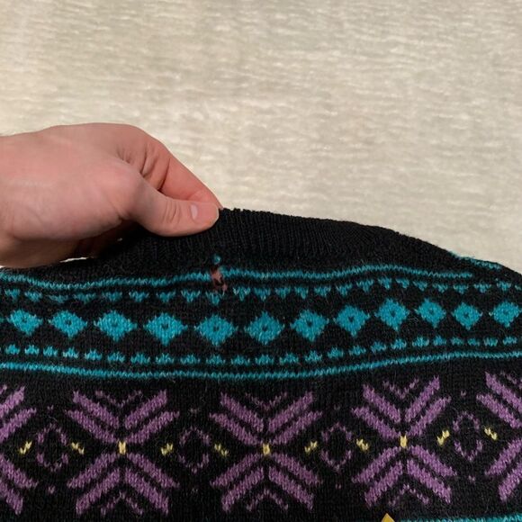 VTG Woolrich Womens Fair Isle Wool Pullover Sweater Size Large - Picture 7 of 7